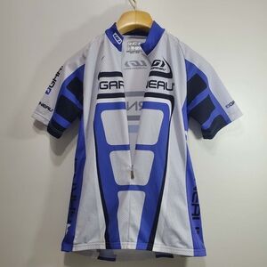 Louis Garneau Blue & White Cycling Jersey